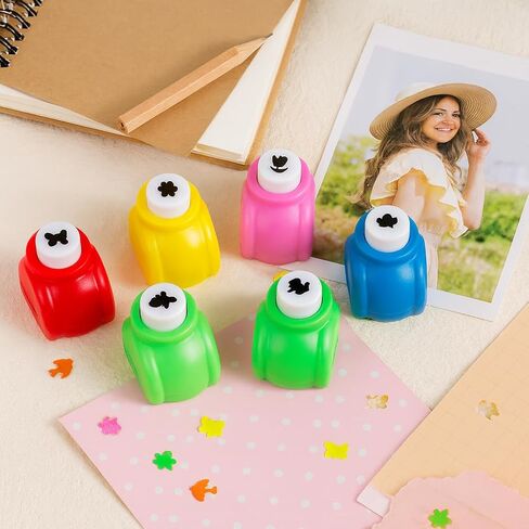 12-Piece Mini Craft Punch Set Assorted Shapes for Scrapbooking and DIY Projects in Saudi Arabia