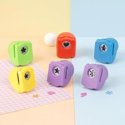 12-Piece Mini Craft Punch Set Assorted Shapes for Scrapbooking and DIY Projects in Saudi Arabia