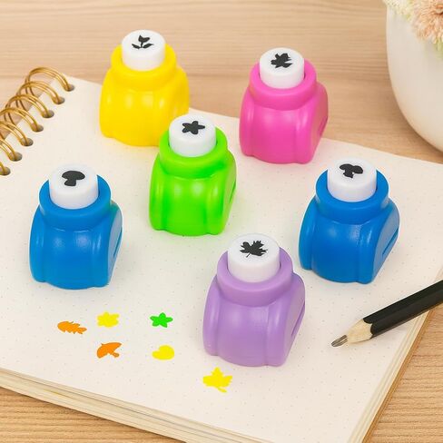 12-Piece Mini Craft Punch Set Assorted Shapes for Scrapbooking and DIY Projects in Saudi Arabia