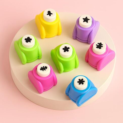 12-Piece Mini Craft Punch Set Assorted Shapes for Scrapbooking and DIY Projects in Saudi Arabia