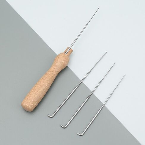ArrErr 3 Pack Wool Felting Needles Handle Replacement Felting Needle Holder Wooden Handles for Needle Felting Wool Kit Wool Roving Needle Felting Tools Craft Wool Felt Stitch Punch Pin in Saudi Arabia