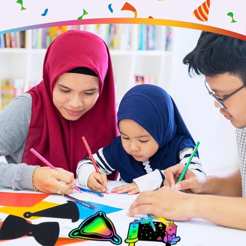 مجموعة بطاقات ورقية للخدش من Deekin 120 قطعة من مجموعة بطاقات الخدش للقناع اليهودي من أجل تلبيس حفلات Mardi Gras لصالح لوازم مشروع الرسم الفني بنفسك in Kuwait