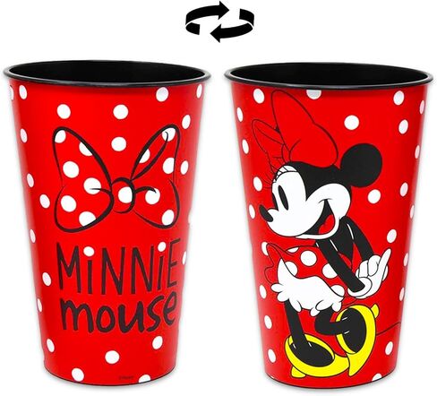 Mickey and Minnie Reusable Tumbler Cup Pack - Disney Party Favor 12 Piece Bundle with 24 Oz Cups Plus Stickers, More | Bulk Mickey and Minnie Mouse Water Tumblers in Saudi Arabia