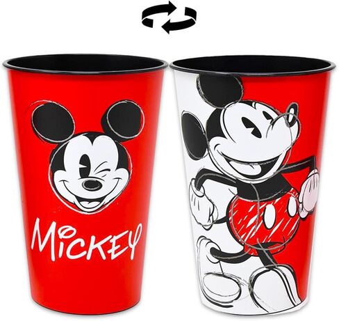 Mickey and Minnie Reusable Tumbler Cup Pack - Disney Party Favor 12 Piece Bundle with 24 Oz Cups Plus Stickers, More | Bulk Mickey and Minnie Mouse Water Tumblers in Saudi Arabia