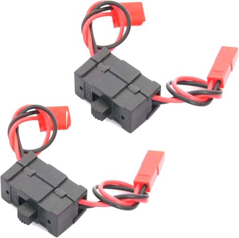 2 Pack On/Off Power Switch Battery Receiver Compatible with Redcat Traxxas HSP 1/10 1/8 RC Car Crawler Truck Multicopter Airplane in Saudi Arabia