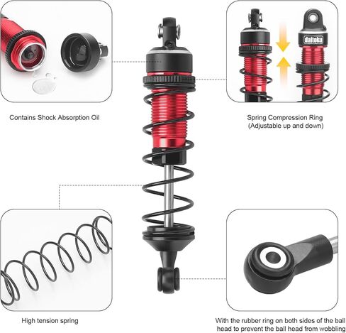 ممتص الصدمات RC، ممتص الصدمات من سبائك الألومنيوم Daitoku لشاحنة Tra-xxas 1:16 Mini Maxx 4WD Mini XRT VXL-3S RC Monster Truck #3760 in Saudi Arabia