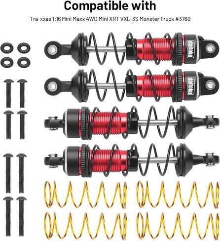 ممتص الصدمات RC، ممتص الصدمات من سبائك الألومنيوم Daitoku لشاحنة Tra-xxas 1:16 Mini Maxx 4WD Mini XRT VXL-3S RC Monster Truck #3760 in Saudi Arabia