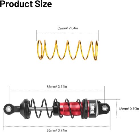 ممتص الصدمات RC، ممتص الصدمات من سبائك الألومنيوم Daitoku لشاحنة Tra-xxas 1:16 Mini Maxx 4WD Mini XRT VXL-3S RC Monster Truck #3760 in Saudi Arabia