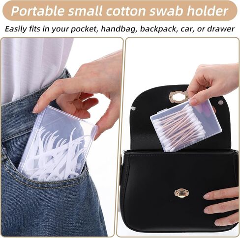 4Pcs Small Plastic Box 10x7x1.8cm Small Mini Storage Containers with Lids Mini Rectangle Clear Box Case Organizer Travel Floss Picks Case for Collecting Beads Jewelry Cards Buttons Crafts Accessorie in Saudi Arabia