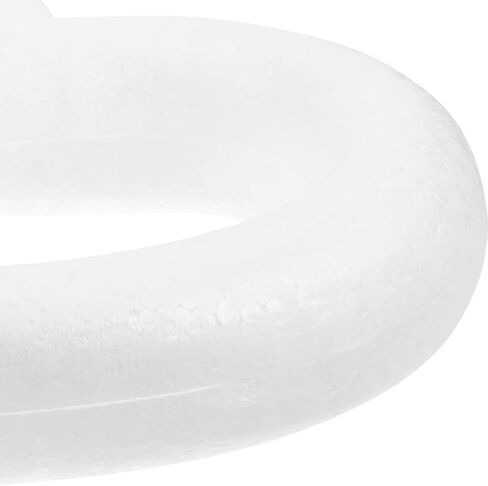 COHEALI Wedding Wreath Floral Arranging 2pcs White Foam Heart Wreath DIY Craft Heart Garland Decor Festival Hanging Ring, 9.84 Inch in Saudi Arabia