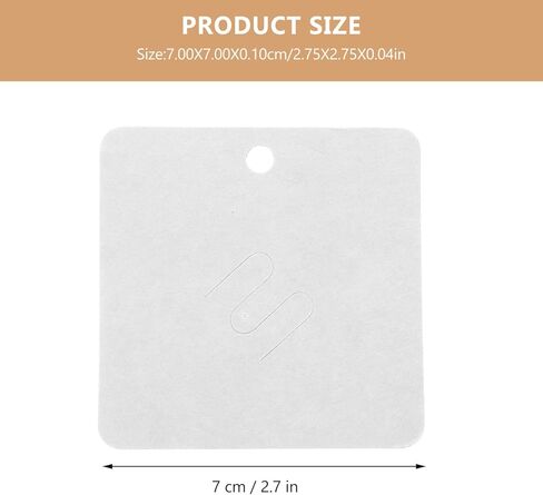 TEHAUX Brooch Cardboard Display Cards 200Pcs 2.76X2.76 Inch White Jewelry Holder for Pins Hair Clips Earrings Necklaces Accessories in Saudi Arabia