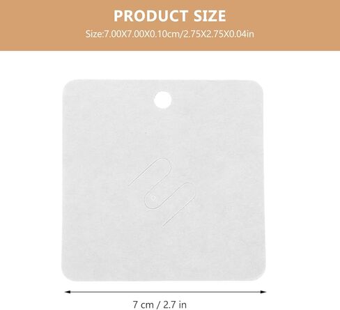 TEHAUX Brooch Cardboard Display Cards 200Pcs 2.76X2.76 Inch White Jewelry Holder for Pins Hair Clips Earrings Necklaces Accessories in Saudi Arabia
