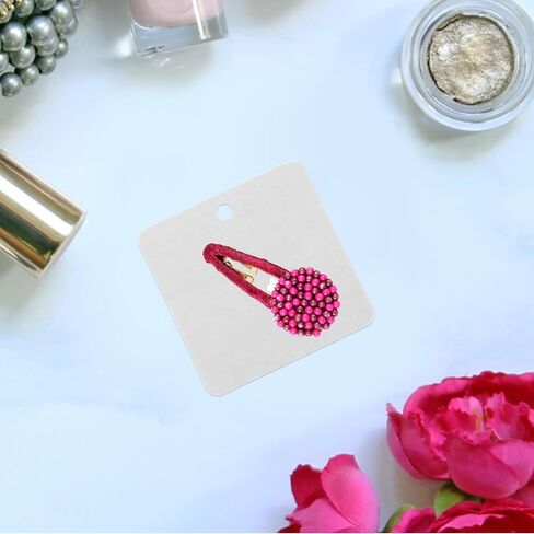TEHAUX Brooch Cardboard Display Cards 200Pcs 2.76X2.76 Inch White Jewelry Holder for Pins Hair Clips Earrings Necklaces Accessories in Saudi Arabia