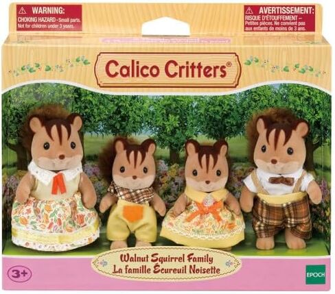 Calico Critters Squirrel Family, Set of 4 Collectible Doll Figures in Saudi Arabia