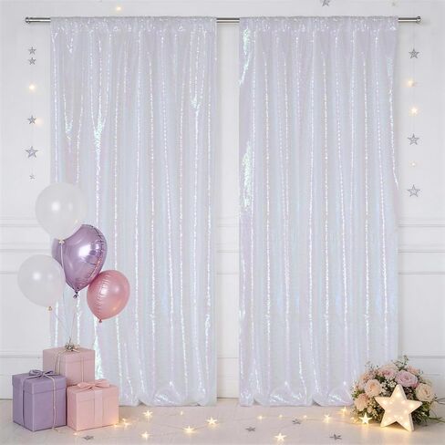 SquarePie Sequin Backdrop Curtain Not See Through Background for Wedding Party 2FT x 8FT 2P Gold in Kuwait