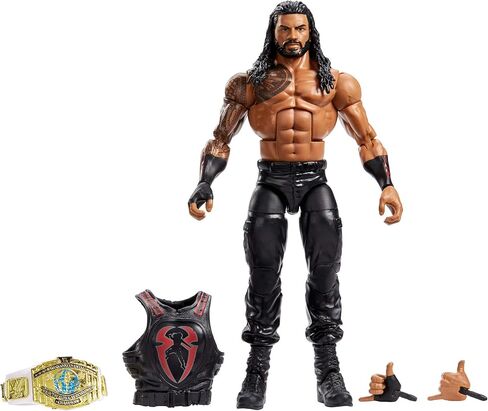 مجموعة WWE MATTEL Roman Reigns Elite Collection شخصية فاخرة مع تفاصيل واقعية للوجه، ومعدات حلقية مميزة وإكسسوارات in Kuwait