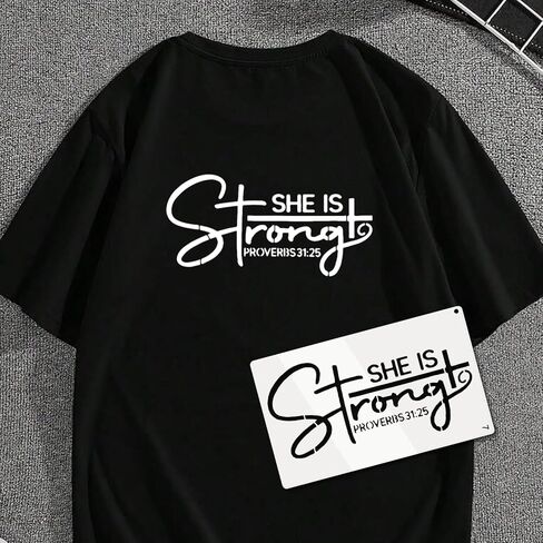 24 Pcs Inspirational Word Stencils, Reusable DIY Painting Templates for Wood, Canvas, Wall, Cards & Scrapbooking Decor, Quote and Phrase Craft Stencils Set in Kuwait