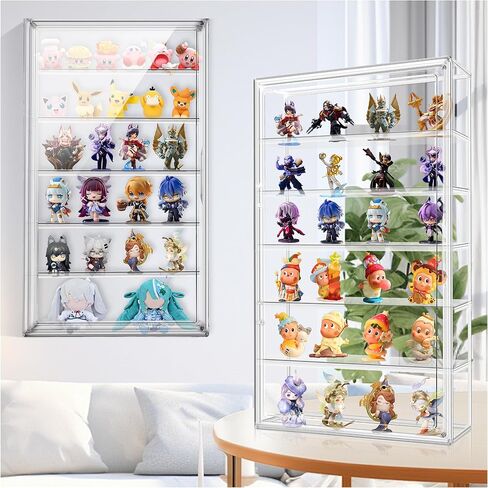 23.6'' Tall Acrylic Display Case 13.8''x12.2''x23.6'' Clear Display Case Adjustable Display Box with a Movable Divider Huge Showcase for Collectible Figure Doll, Dustproof Boot Helmet Storage Box in Saudi Arabia