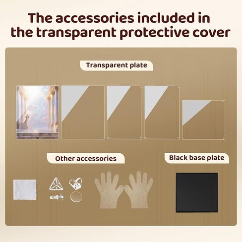 حافظة عرض شفافة مقاومة للغبار (مع خلفيات مطلية)، متوافقة مع Zimomo Angel in Clouds والتماثيل المتوسطة إلى الكبيرة - حماية قابلة للتجميع ودرع تخزين in Kuwait