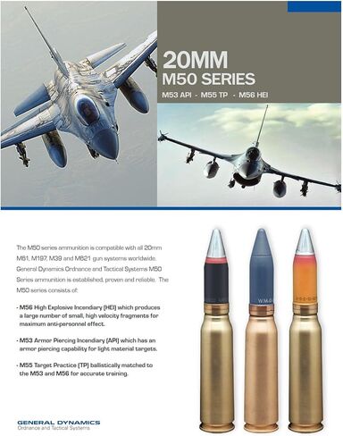 A-10 Warthog 30MM Dummy Round with 20mm M61 Vulcan Dummy Round in Saudi Arabia