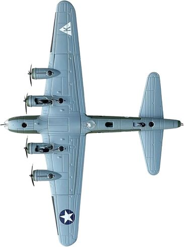 B17 طائرة قاذفة قنابل طائرة عسكرية بمقياس 1/144 نموذج عسكري مقاتل معدني مع قاعدة حامل قابلة للدوران B17 مجموعة نماذج طيران للتجميع والهدايا in Kuwait