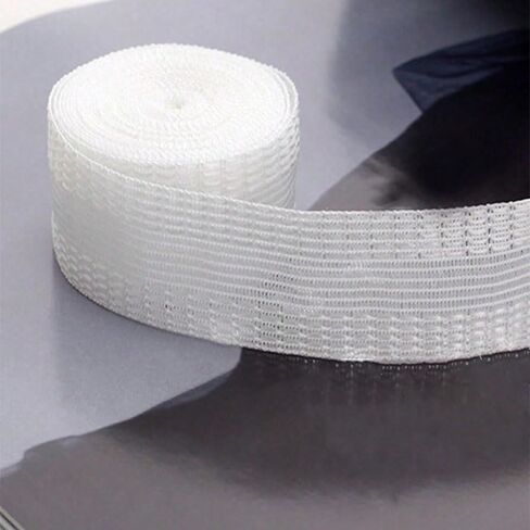 1 Roll Self-Adhesive No-Cut Hem Tape - Iron-On Double-Sided Fusible Bonding Web, Heat-Activated Fabric Glue Mesh for Clothing Hem Adjustment, Craft Projects & Decorative Bonding (1 M) in Saudi Arabia