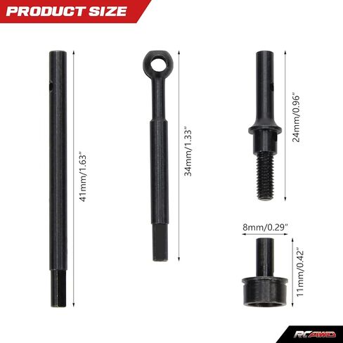 أعمدة قيادة RCAWD لعربة الطاقة FMS FCX24، وSmasher، وK5 Blazer وFCX18 LC80 Land Cruiser 80 ترقيات، وأعمدة محاور CVD الأمامية وعظام الكلاب الخلفية ومحاور كعب، أجزاء 1/24 1/18 in Saudi Arabia
