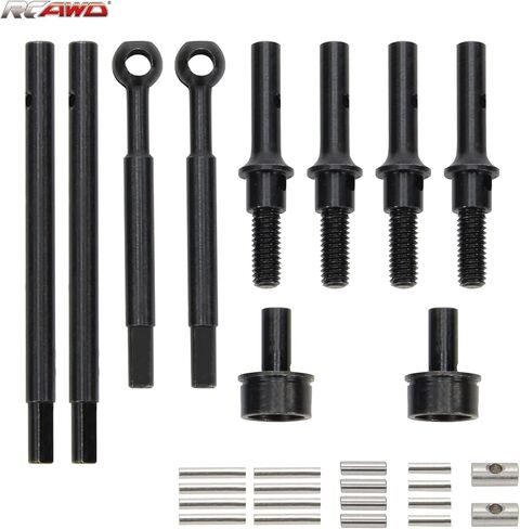 أعمدة قيادة RCAWD لعربة الطاقة FMS FCX24، وSmasher، وK5 Blazer وFCX18 LC80 Land Cruiser 80 ترقيات، وأعمدة محاور CVD الأمامية وعظام الكلاب الخلفية ومحاور كعب، أجزاء 1/24 1/18 in Saudi Arabia