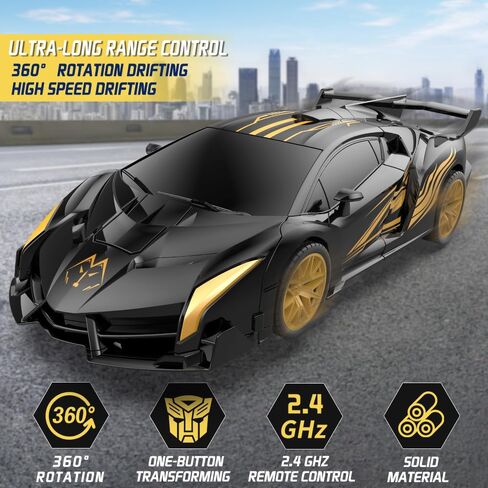 لعبة RC المتحولة لسيارة RC - سيارة تعمل بالتحكم عن بعد تدور 360 درجة وألعاب روبوت للأولاد والأطفال in Saudi Arabia