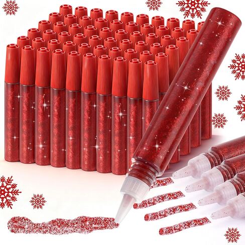 Cholemy 60 Pcs Glitter Glue Pens Glitter Glue Stick Set for Crafts Washable Markers Painting Pens for DIY Arts Projects Scrapbooking Holiday Greeting Card Decorating Supplies(Gold) in Saudi Arabia
