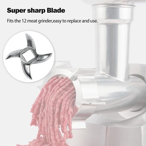 2PCS #12 Meat Grinder Blade - Meat Grinder Blades Replacement for Grinders，Stainless Steel Knife Cutter Meat Grinders Accessories in Saudi Arabia