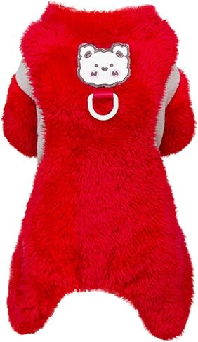 Dog Sweater Clothes Apparel Fleece Woolen Sweaters Onesie Winter Warm Sweat Shirt 4 Legs Jumpsuit Pajamas Color Blocked Cute Sweater for Small Dog Medium Cat Khaki S in Saudi Arabia