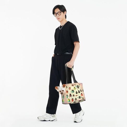 Cartoon Small insectsPrinted pet Tote Bag, Perfect for Travel and Everyday outings and Shopping, is The Best Gear for Your Dog on The go. in Saudi Arabia