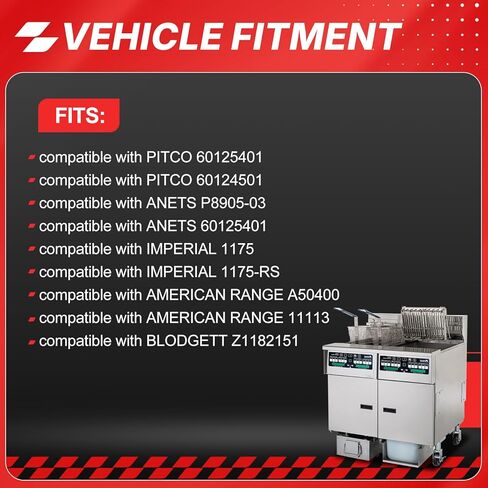 مقلاة ترموستات RX-1-36 لصندوق أشياء Mpt مقاس 1/4 بوصة، 60125401 ترموستات للمقلاة العميقة متوافق مع Pitco 60125401 مناسب لمجموعة Royal Range 3113، 200-400F (فضي) in Saudi Arabia