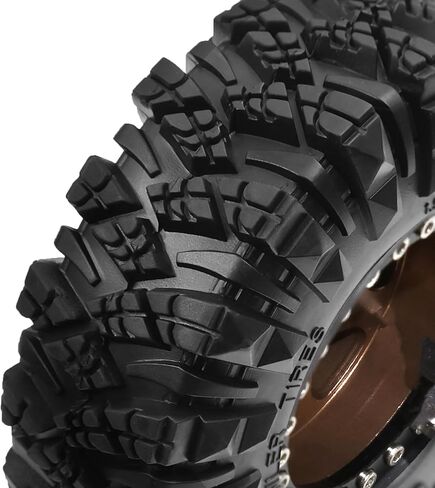 STMU Negative Offset 10.4mm 1.9 Beadlock Wheel Rims Aluminum and 1.9 RC Crawler Tires 4.33 Inch OD Foam Inserts for Traxxas TRX4 Axial SCX10 SCX10 II III RBX10 Redcat Gen 8 (Brown) in Kuwait