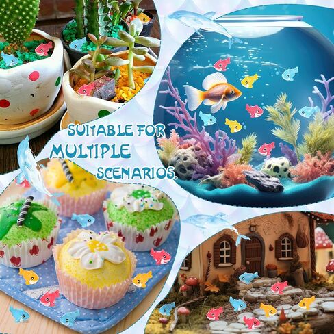 60 Pcs Mini Resin Sharks Figures Tiny Resin Animals Figure Ocean Theme Mini Shark for DIY Hide Crafts Birthday Decorations in Saudi Arabia