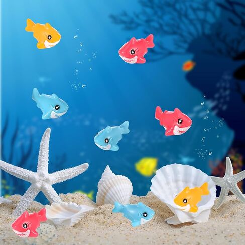 60 Pcs Mini Resin Sharks Figures Tiny Resin Animals Figure Ocean Theme Mini Shark for DIY Hide Crafts Birthday Decorations in Saudi Arabia