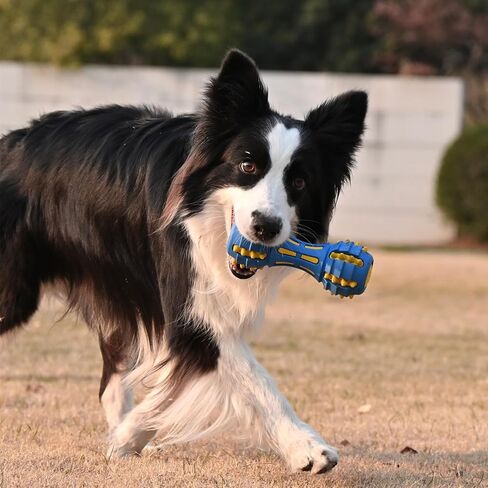 Ruffoo GnawBell Dog Squeaky Chew Toy for Heavy Chewers, Durable Dual-Layer Design, Interactive Natural Rubber Dog Toy for Medium & Large Breeds in Saudi Arabia
