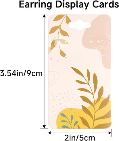 joycraft 100Pcs Brown Earring Display Cards - 2x3.5 in Paper Jewelry Display Cards with 6 Holes, Plant Jewelry Holder Tags for Selling, Packaging, Hanging, Retail in Saudi Arabia