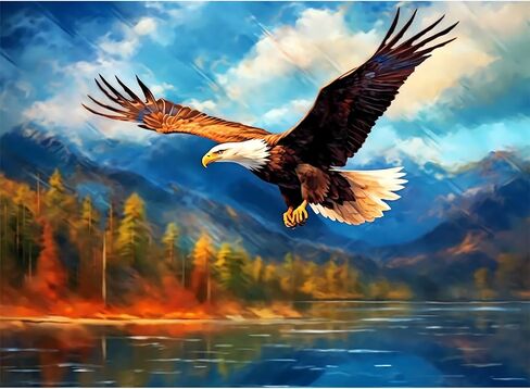 500 Piece Puzzle for Adults, Jigsaw Puzzles Eagle Puzzles Games 500 Pieces and Up for Adult Elderly Great Gift Family Games 20.5"X15" in Kuwait