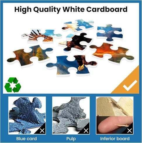 500 Piece Puzzle for Adults, Jigsaw Puzzles Eagle Puzzles Games 500 Pieces and Up for Adult Elderly Great Gift Family Games 20.5"X15" in Kuwait