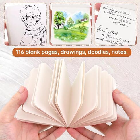 Pocket Artist Watercolor Travel Set, Mini Watercolor Palette Collection(8 Grids), Portable Kit Paint, Brush, Sketchbook & Copper Clip for Artists, Outdoor Sketchers & Beginners in Kuwait