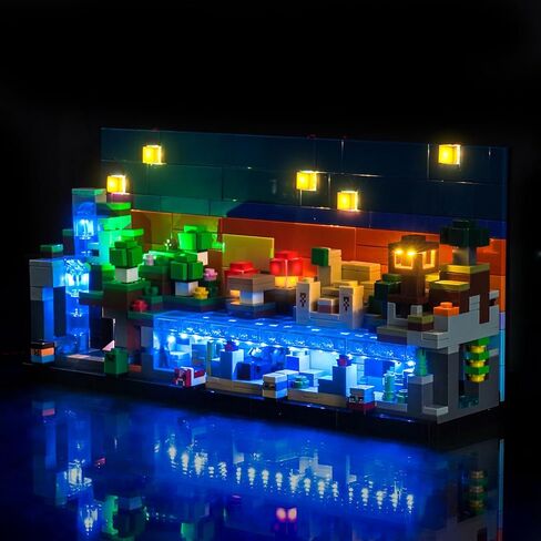 إضاءة LED متوافقة مع Lego 21589 Minecraft Mini Biomes - مصابيح فقط، مجموعة إضاءة متوافقة مع Lego 21589، غير متضمنة الوضع in Kuwait