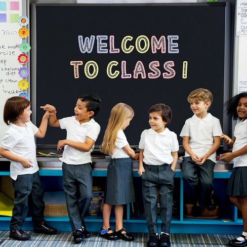 120" x 47" Bulletin Board Fabric Black Polyester Photography Background Black Class Fabric for Classroom Bulletin Board Background Decor Pillows Curtains Crafts Back to School Classroom Decor in Saudi Arabia