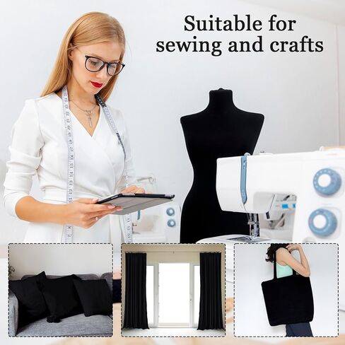120" x 47" Bulletin Board Fabric Black Polyester Photography Background Black Class Fabric for Classroom Bulletin Board Background Decor Pillows Curtains Crafts Back to School Classroom Decor in Saudi Arabia