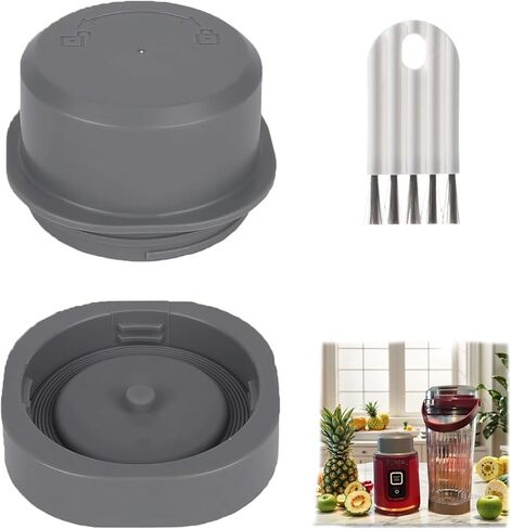 Blade Cover and Vessel Cap Compatible with Ninja BC100 & BC151 Portable Blenders, Replacement Accessories, Leakproof, Dishwasher Safe (Gray) in Saudi Arabia
