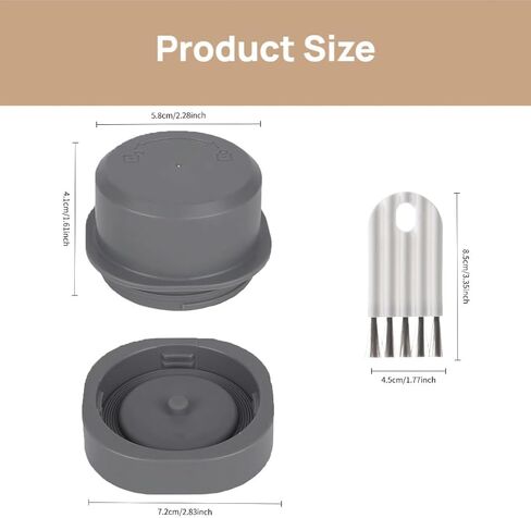 Blade Cover and Vessel Cap Compatible with Ninja BC100 & BC151 Portable Blenders, Replacement Accessories, Leakproof, Dishwasher Safe (Gray) in Saudi Arabia