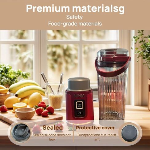Blade Cover and Vessel Cap Compatible with Ninja BC100 & BC151 Portable Blenders, Replacement Accessories, Leakproof, Dishwasher Safe (Gray) in Saudi Arabia