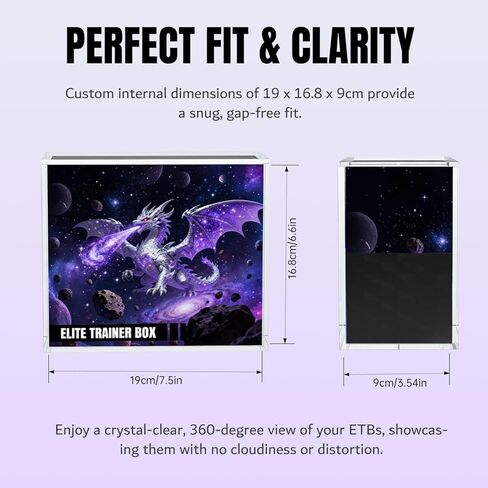Mcbazel Acrylic Display Case Protector for Elite Trainer Box, 5mm Thick Clear Magnetic ETB Case Holder with UV Protection Compatible with PKMN Elite Trainer Boxes in Saudi Arabia