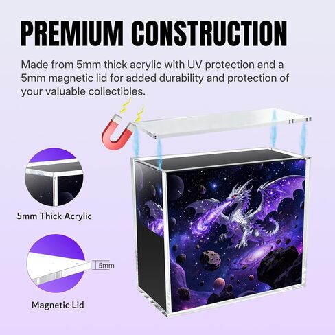 Mcbazel Acrylic Display Case Protector for Elite Trainer Box, 5mm Thick Clear Magnetic ETB Case Holder with UV Protection Compatible with PKMN Elite Trainer Boxes in Saudi Arabia